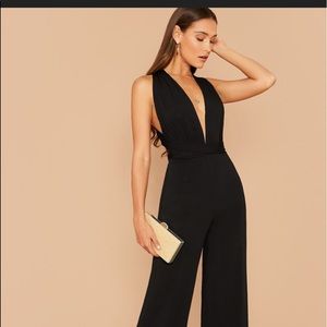 New multi way open back wide leg jumpsuit